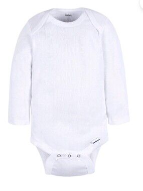 Gerber White Long Sleeve Baby Bodysuit 3-pack Size 18m